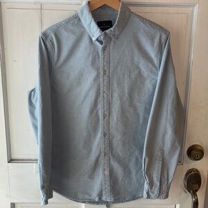 Daniel Hechter Light Blue Button-Down Oxford Flannel Shirt